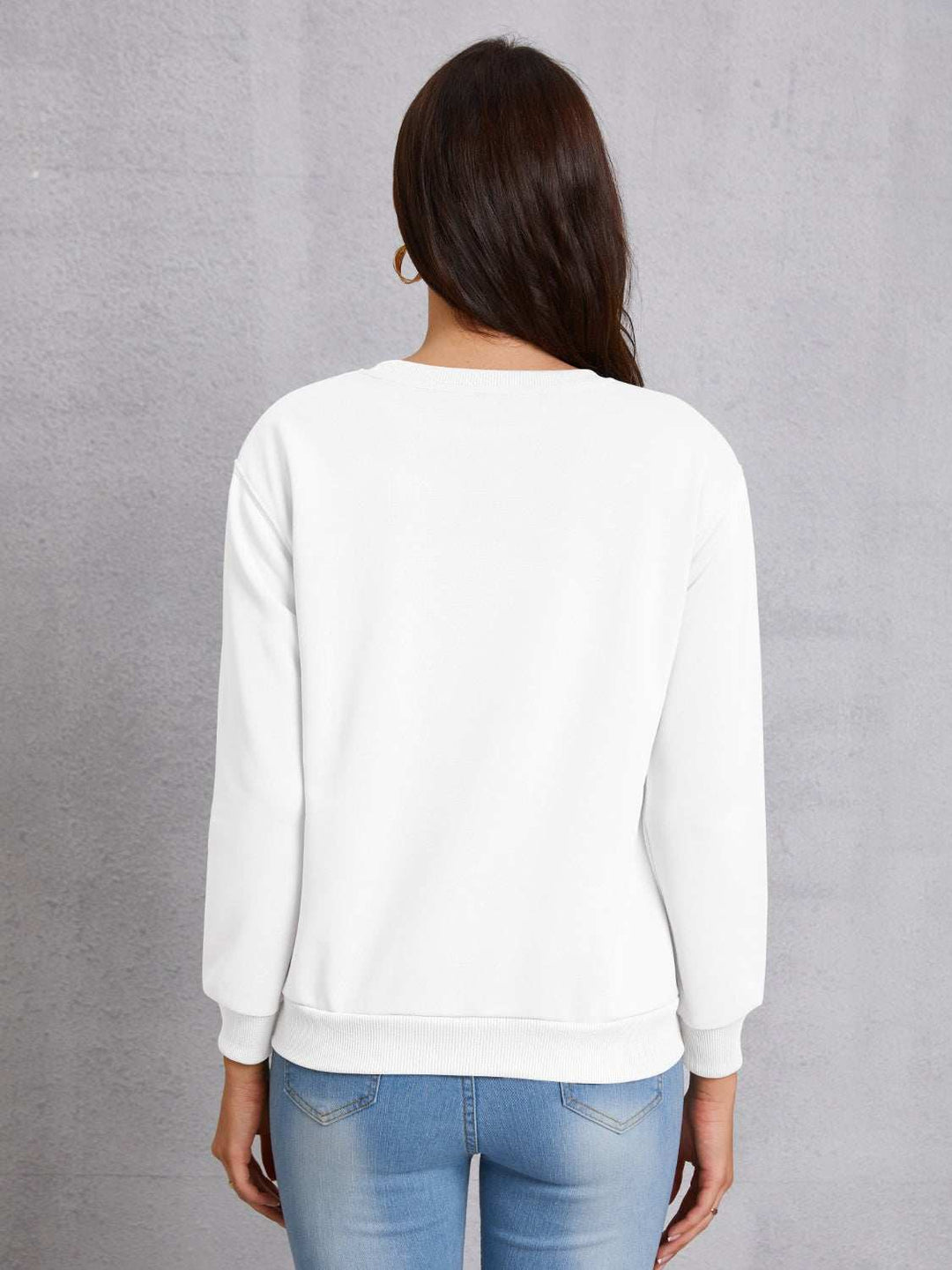 Sunflower Round Neck Dropped Shoulder Sweatshirt, sunflower round