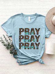 Pray Round Neck Short Sleeve T-Shirt